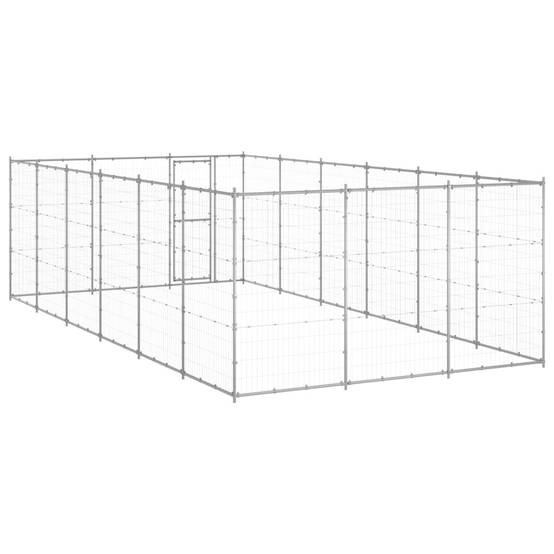 Vidaxl - Chenil extérieur Acier galvanisé 21,78 m² vidaXL 3082328 - Imagen 5