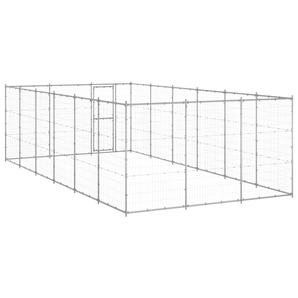 Vidaxl - Chenil extérieur Acier galvanisé 21,78 m² vidaXL 3082328 - Imagen 5