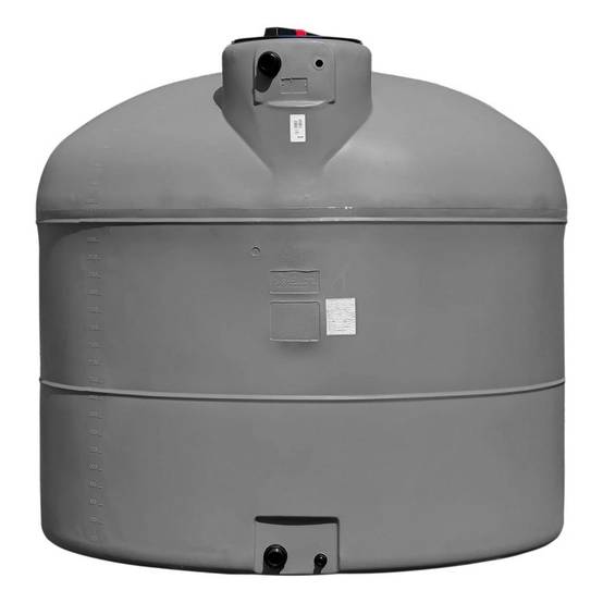 Cuve récupération eau de pluie 500L - Réservoir aérien cylindrique Gris - Polyéthylène - ELBI PA - Image 1