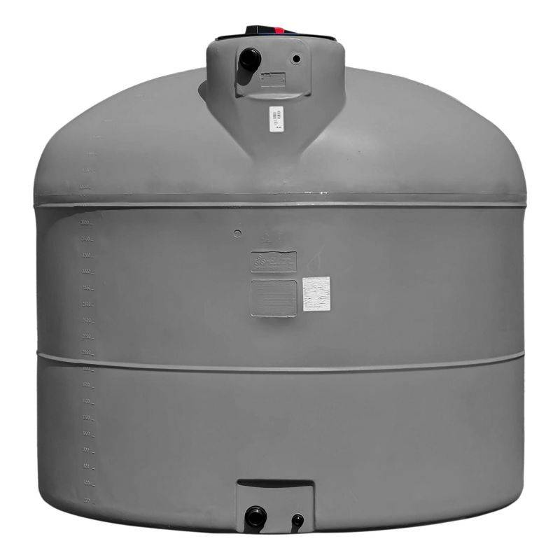 Cuve récupération eau de pluie 500L - Réservoir aérien cylindrique Gris - Polyéthylène - ELBI PA - Image 1
