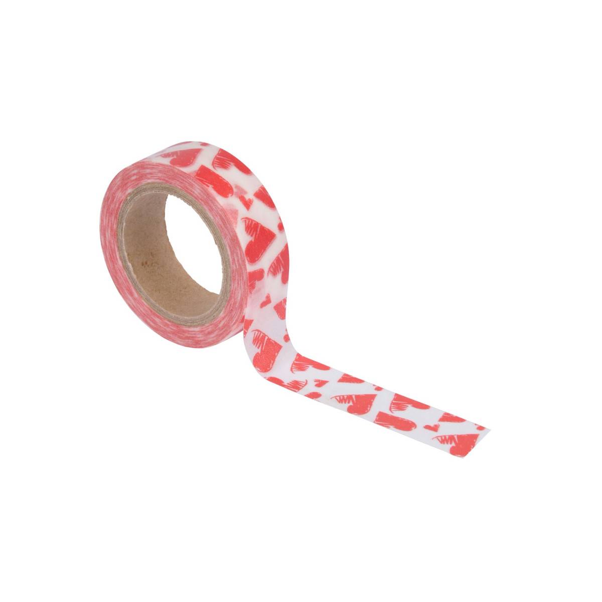 Ruban Masking Tape "Cœurs" 5M Rose - Image 1