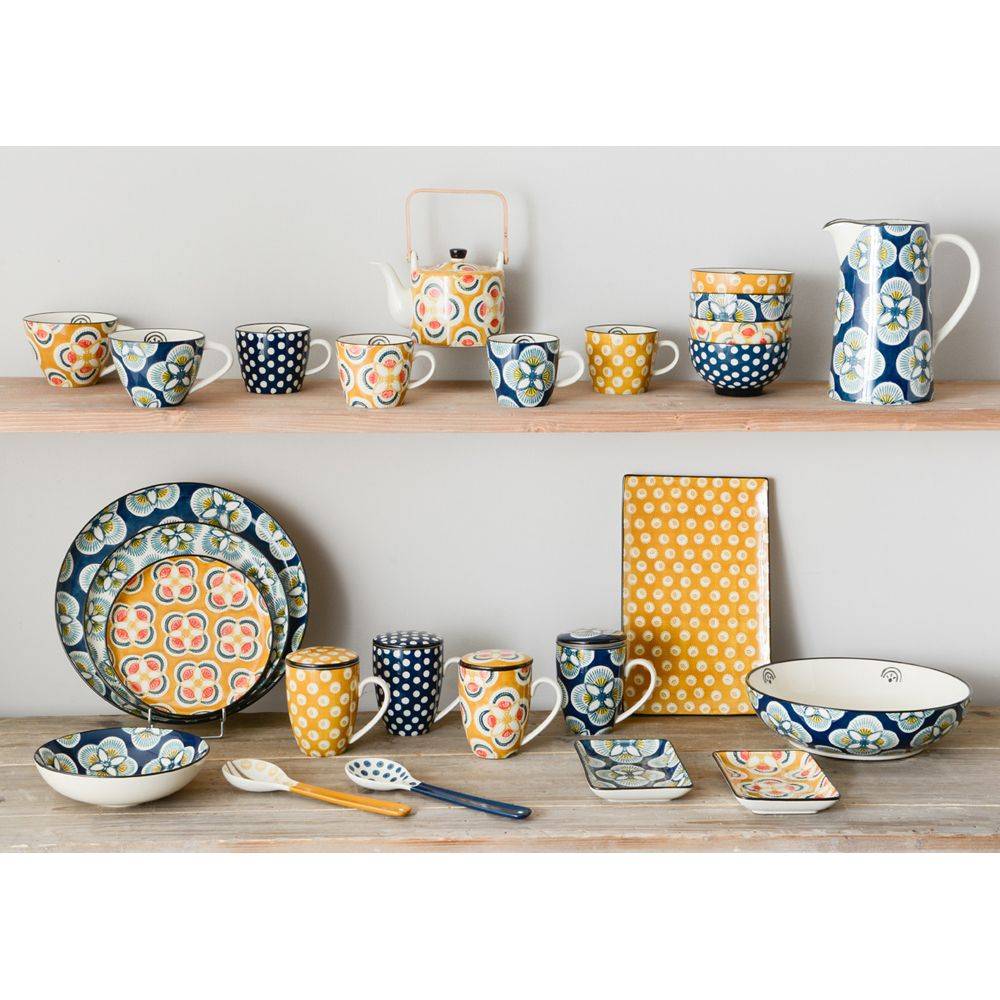 Korb - Assiette plate à motifs Imany (Lot de 6) Jaune Korb - Imagen 4
