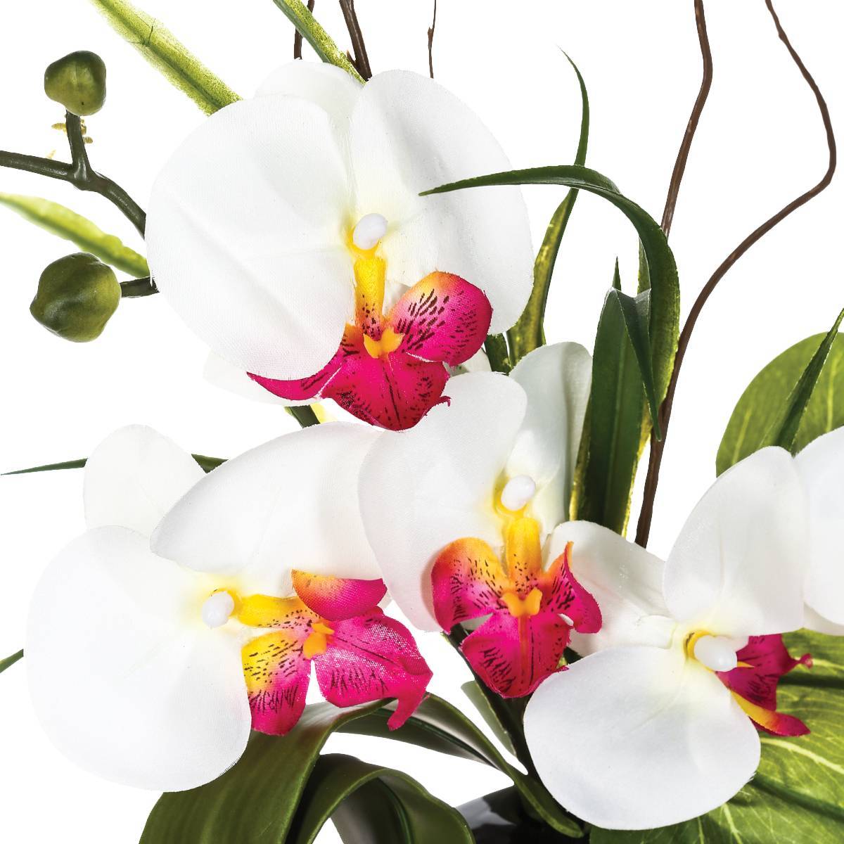 Atmosphera - Vase orchidées artificielles vase céramique H44cm - Atmosphera Créateur d'intérieur - Imagen 3