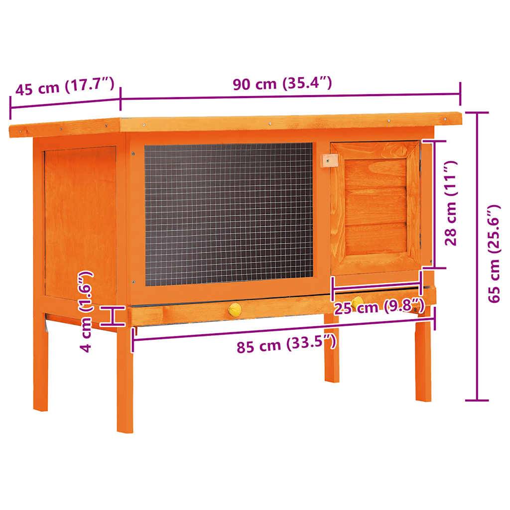 Vidaxl - Clapier d'extérieur Enclos pour petits animaux 1 niveau Bois vidaXL 170157 - Imagen 3