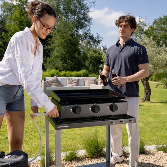 Cook in Garden - Plancha à gaz 3 brûleurs 6 kW 59 × 34 cm pour 10 personnes TEMPO 60 Cook’in Garden - Image 3