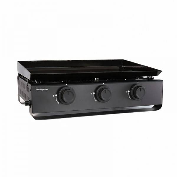 Cook in Garden - Plancha à gaz 3 brûleurs 6 kW 59 × 34 cm pour 10 personnes TEMPO 60 Cook’in Garden