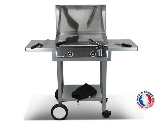 Pack plancha électrique PLANCHAELEC LUX 600 INOX - CHARIOT MONCEAU - Image 1