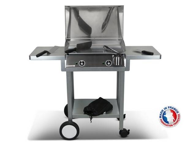 Pack plancha électrique PLANCHAELEC LUX 600 INOX - CHARIOT MONCEAU - Image 1