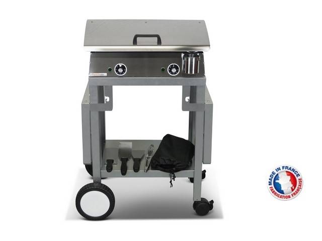 Pack plancha électrique PLANCHAELEC LUX 600 INOX - CHARIOT MONCEAU - Image 3