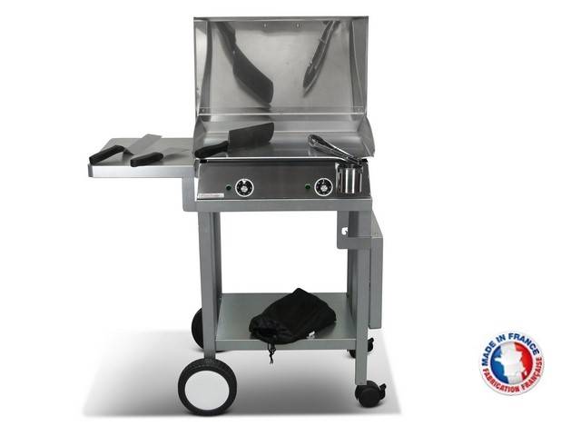 Pack plancha électrique PLANCHAELEC LUX 600 INOX - CHARIOT MONCEAU - Image 2