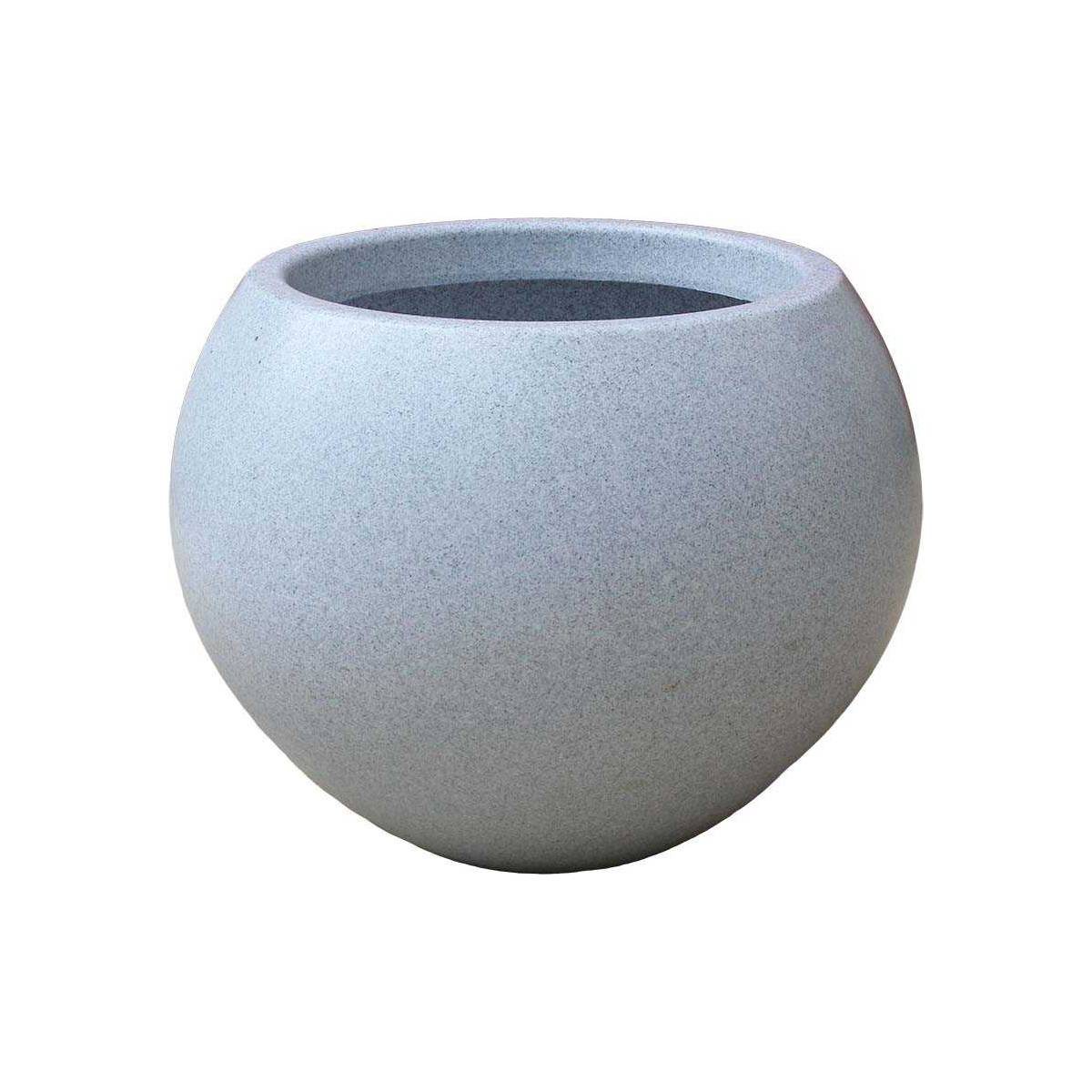 Roto - Jardinière ronde en polyéthylène granit Swing 49 x 39 cm - Imagen 1