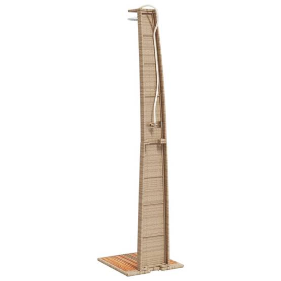 Douche d'exterieur bois d'acacia avec finition huilée beige 55 x 60 x 224 cm - Prolenta premium p3 - Image 7
