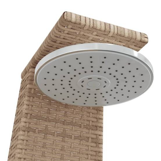Douche d'exterieur bois d'acacia avec finition huilée beige 55 x 60 x 224 cm - Prolenta premium p3 - Image 9