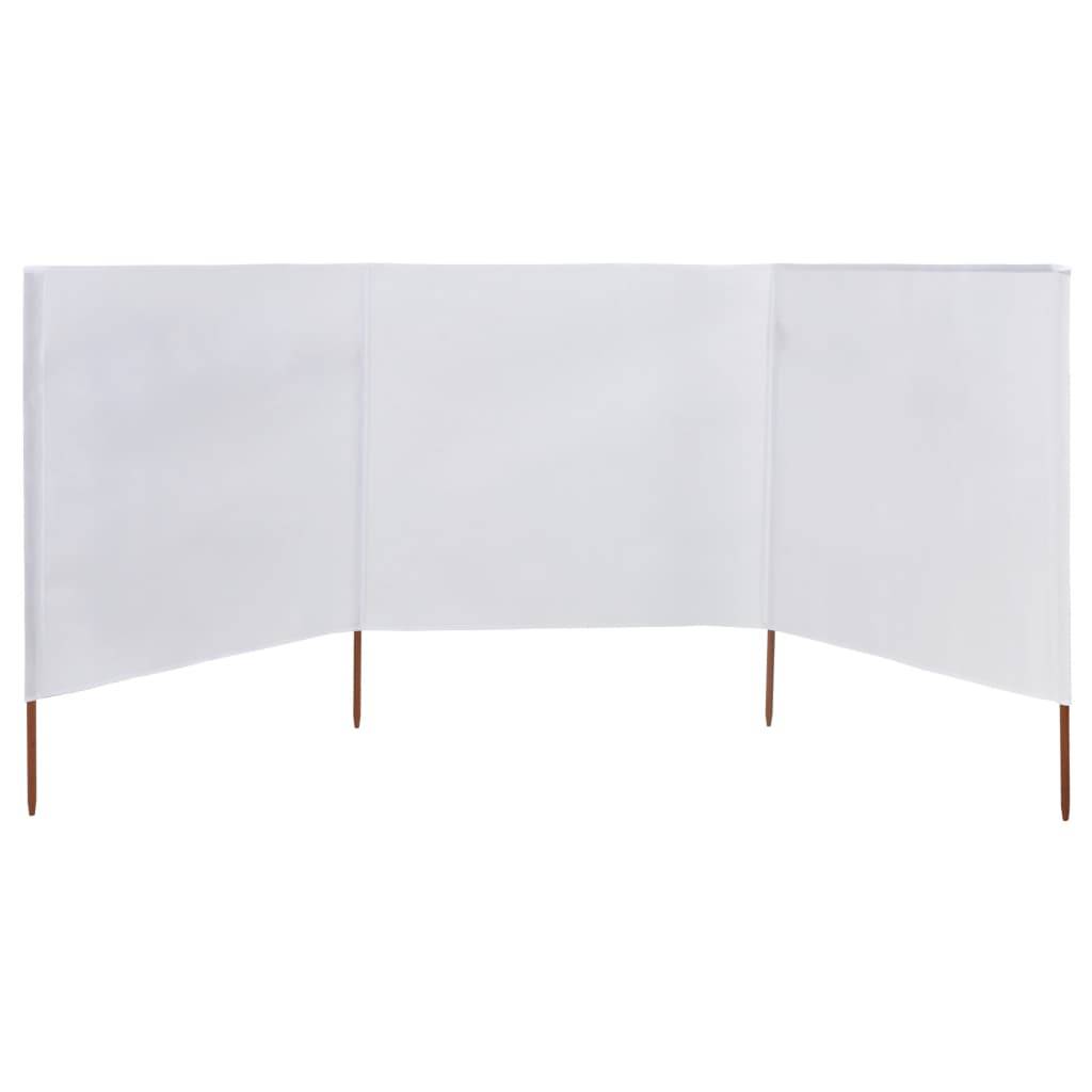 Helloshop26 - Brises-vue paravent 3 panneaux tissu 400 x 120 cm blanc - Imagen 2