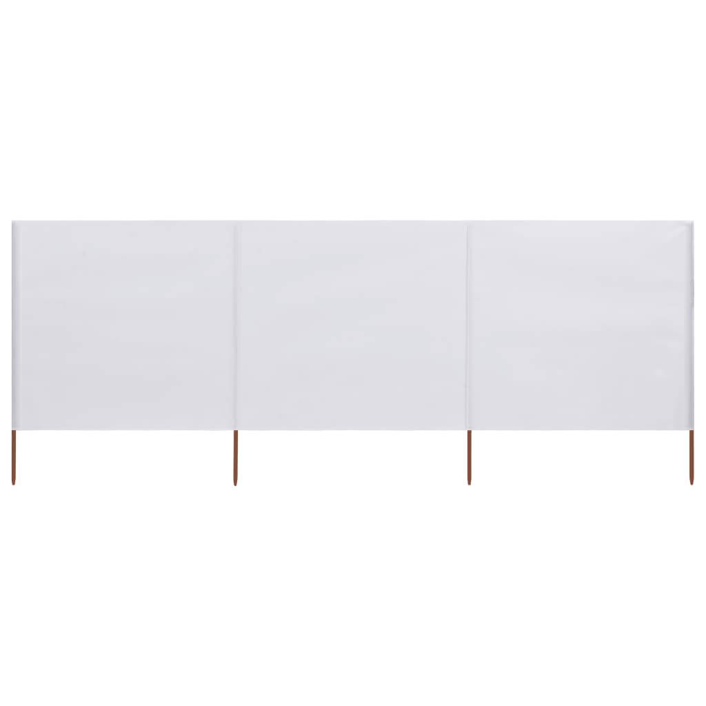 Helloshop26 - Brises-vue paravent 3 panneaux tissu 400 x 120 cm blanc - Imagen 3