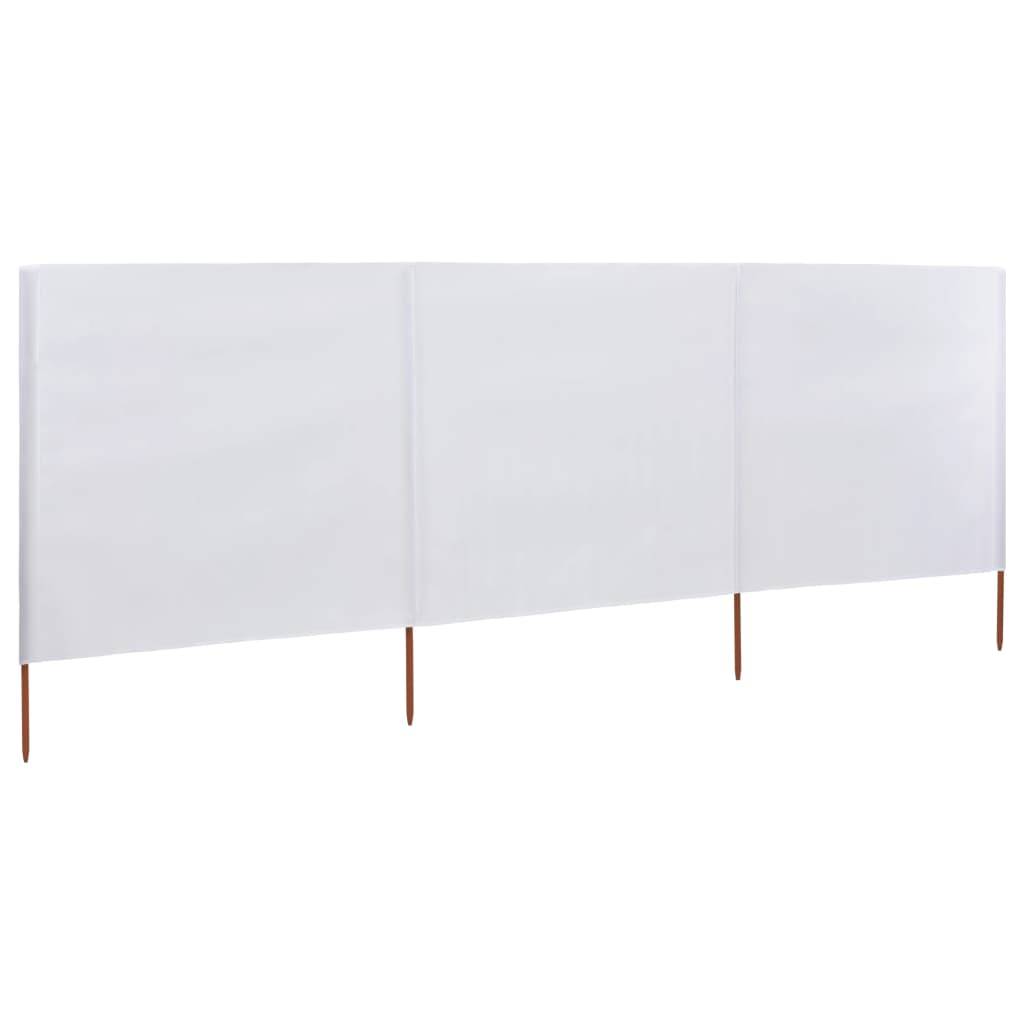Helloshop26 - Brises-vue paravent 3 panneaux tissu 400 x 120 cm blanc - Imagen 1