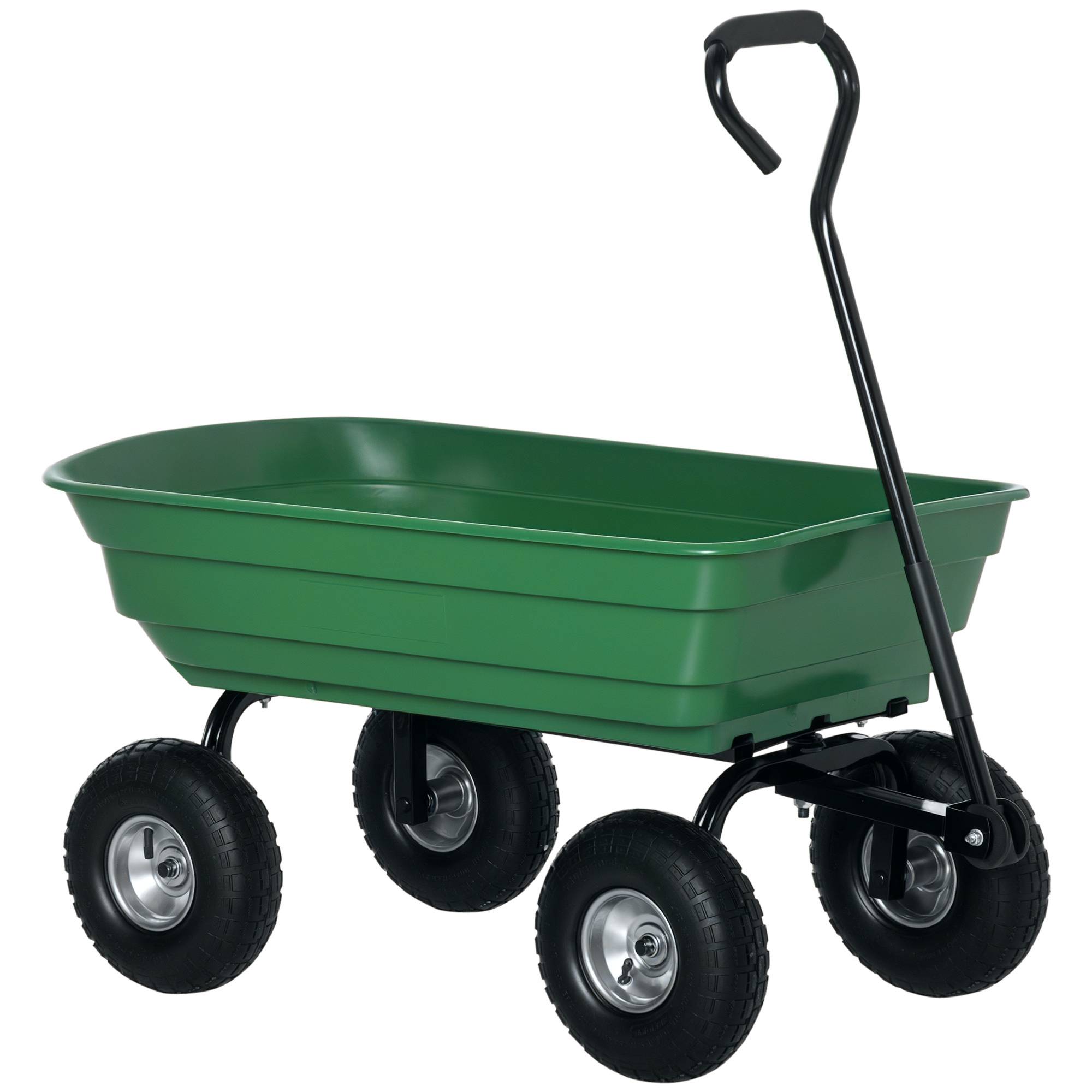Chariot de jardin acier vert 108 x 52 x 100 cm - PANGIVO