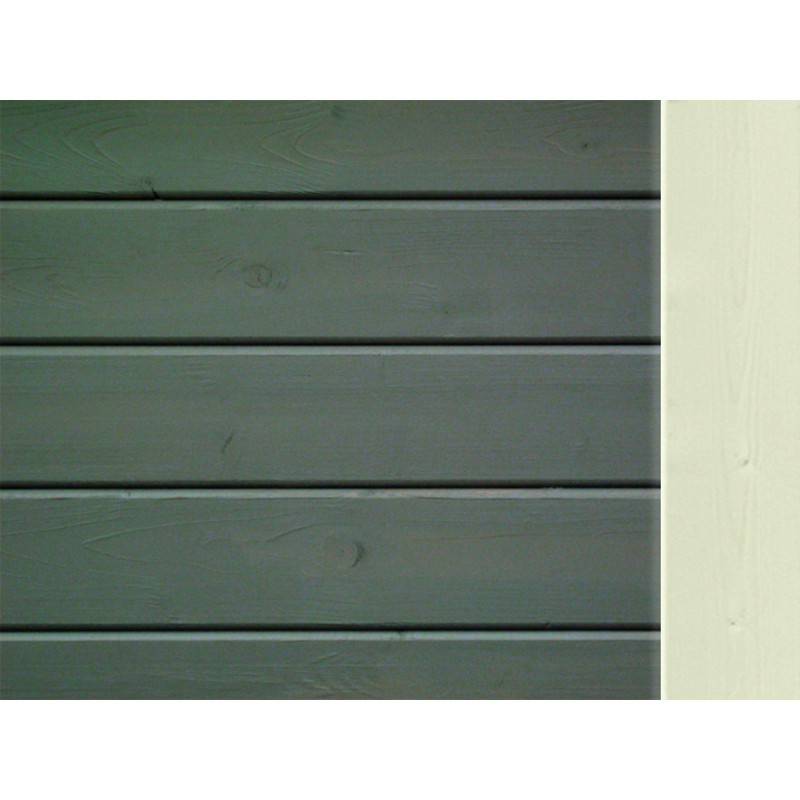 Abri de jardin 6,05m² bois massif vitrifié gris toit plat porte coulissante Karibu - Image 6