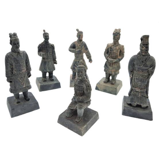 6 Statuettes guerrier chinois Qin S, hauteur 8.5 cm, décoration aquarium - Image 3