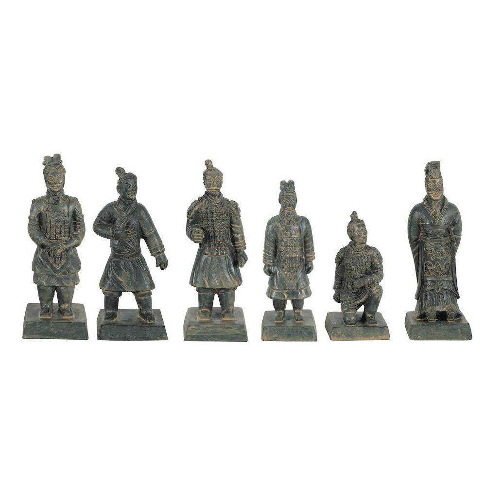 6 Statuettes guerrier chinois Qin S, hauteur 8.5 cm, décoration aquarium - Image 1