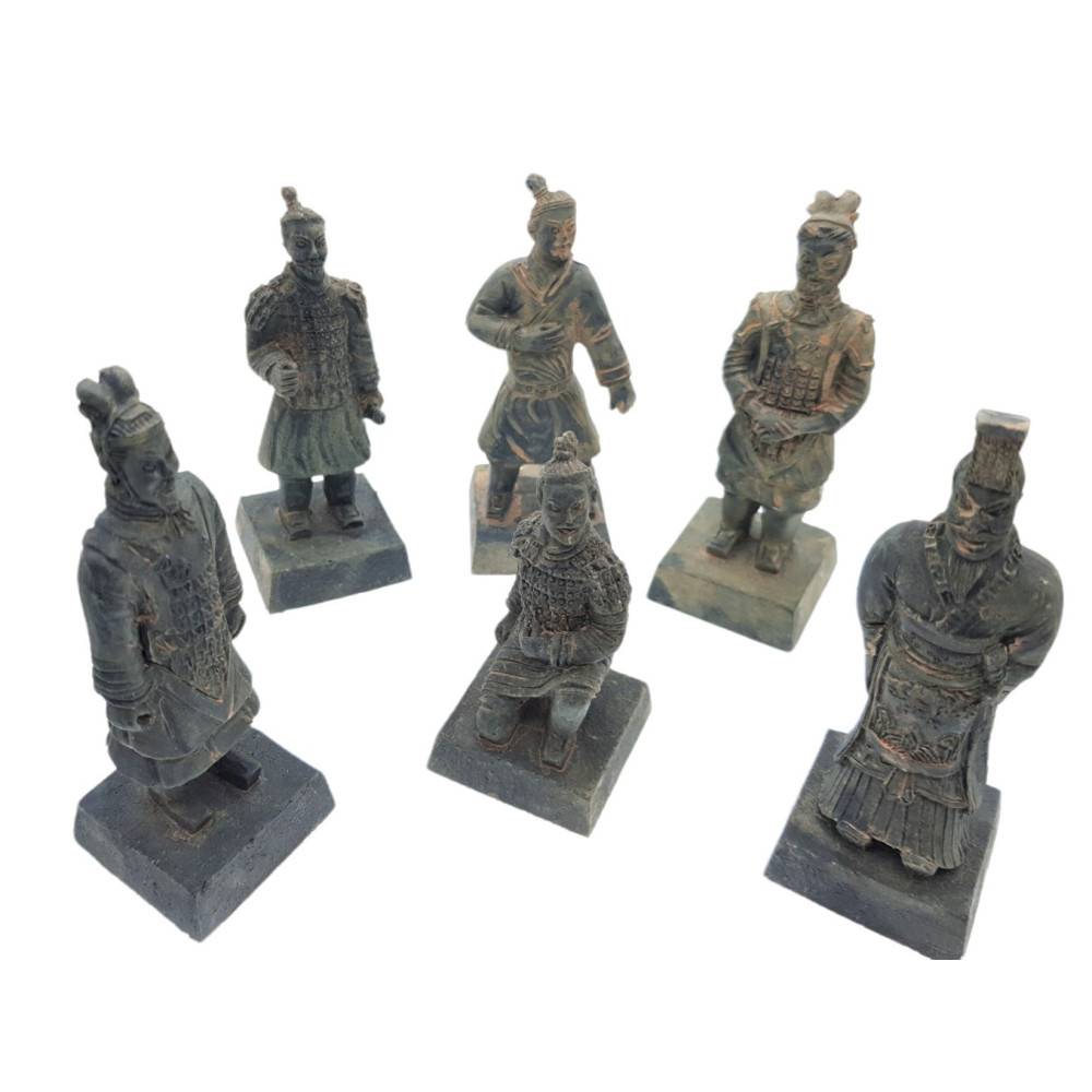 6 Statuettes guerrier chinois Qin S, hauteur 8.5 cm, décoration aquarium - Imagen 4