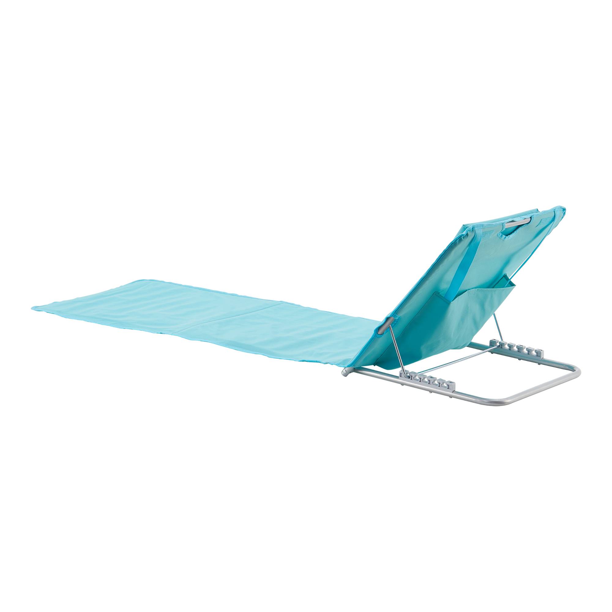 Lote de 2 colchonetas de playa Cellorigo con respaldo inclinable 160 x 49 cm turquesa [en.casa] - Imagen 5