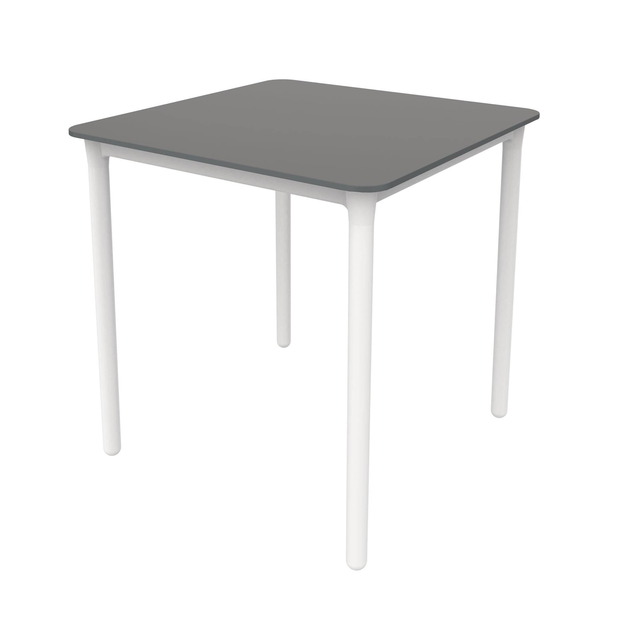 Table carrée extérieure 70x70 blanc - gris foncé MARSELLA garbar - Image 1