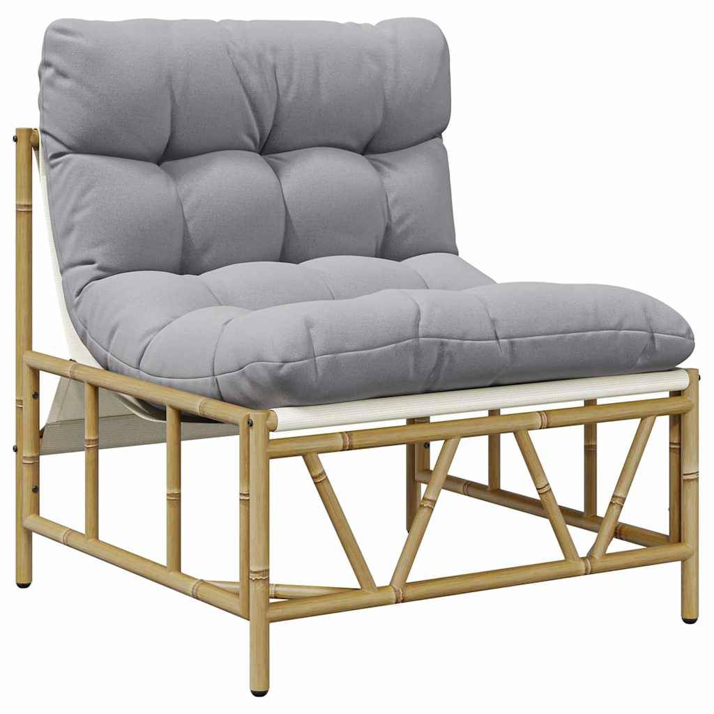 Sièges extérieurs avec coussin 2 pcs Gris clair Acier 75 x 75 x 71 cm - PANGIVO - Image 4