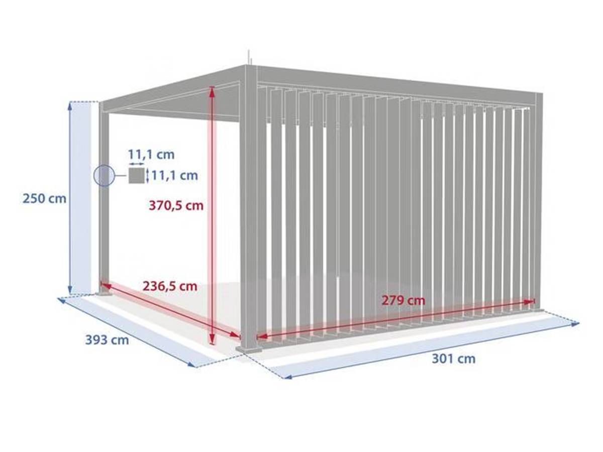 Hesperide - Persienne pour pergola Evora 3m argile - Hespéride - Image 3