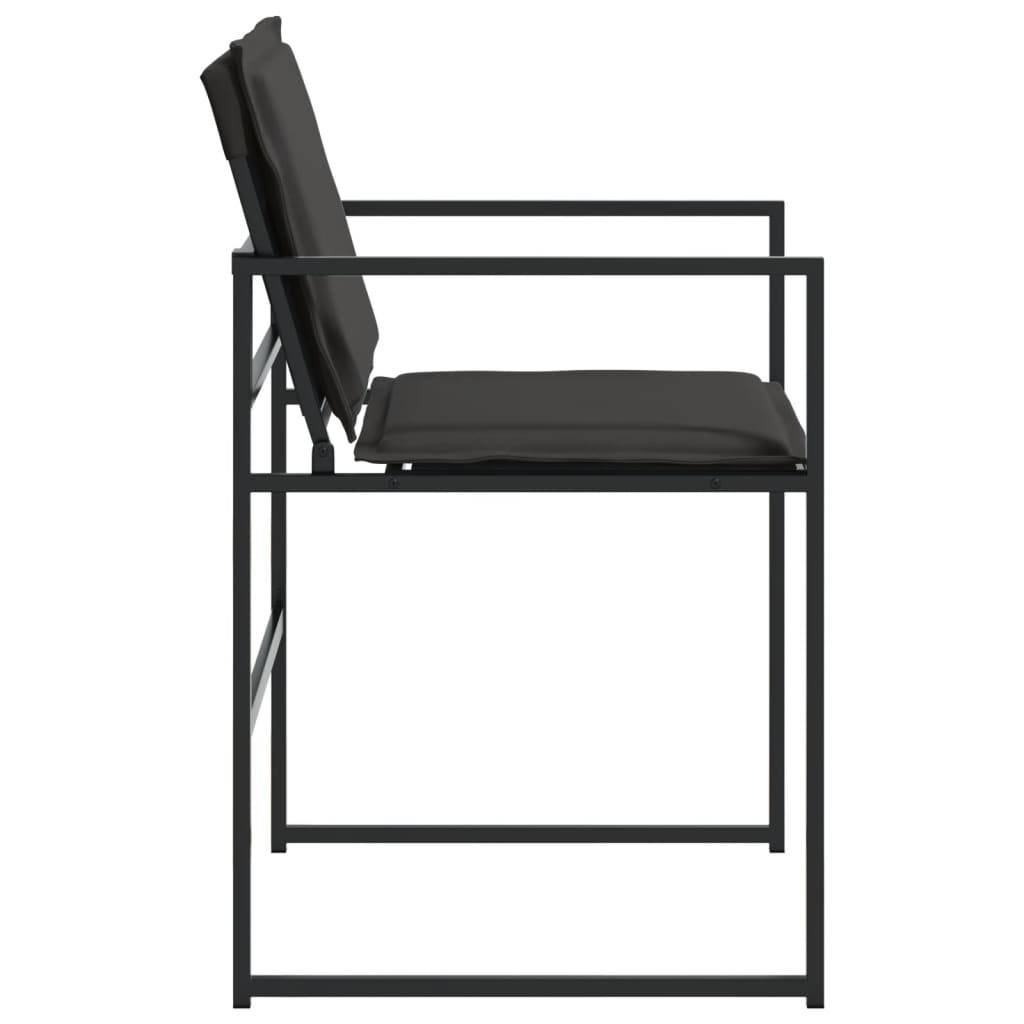 Chaises de jardin avec coussins noir acier et textilène 50,5 x 51 x 81,5 cm (lot de 4) - PANGIVO - Image 6