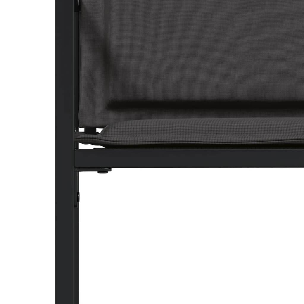 Chaises de jardin avec coussins noir acier et textilène 50,5 x 51 x 81,5 cm (lot de 4) - PANGIVO - Image 10