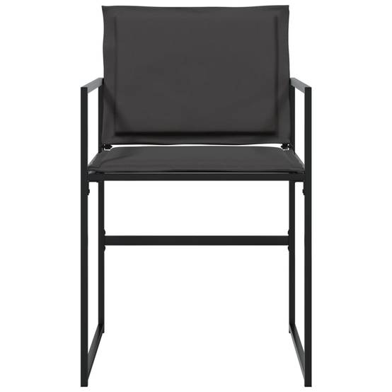 Chaises de jardin avec coussins noir acier et textilène 50,5 x 51 x 81,5 cm (lot de 4) - PANGIVO - Image 4