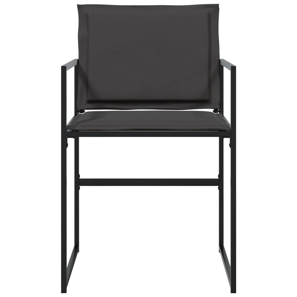 Chaises de jardin avec coussins noir acier et textilène 50,5 x 51 x 81,5 cm (lot de 4) - PANGIVO - Image 4