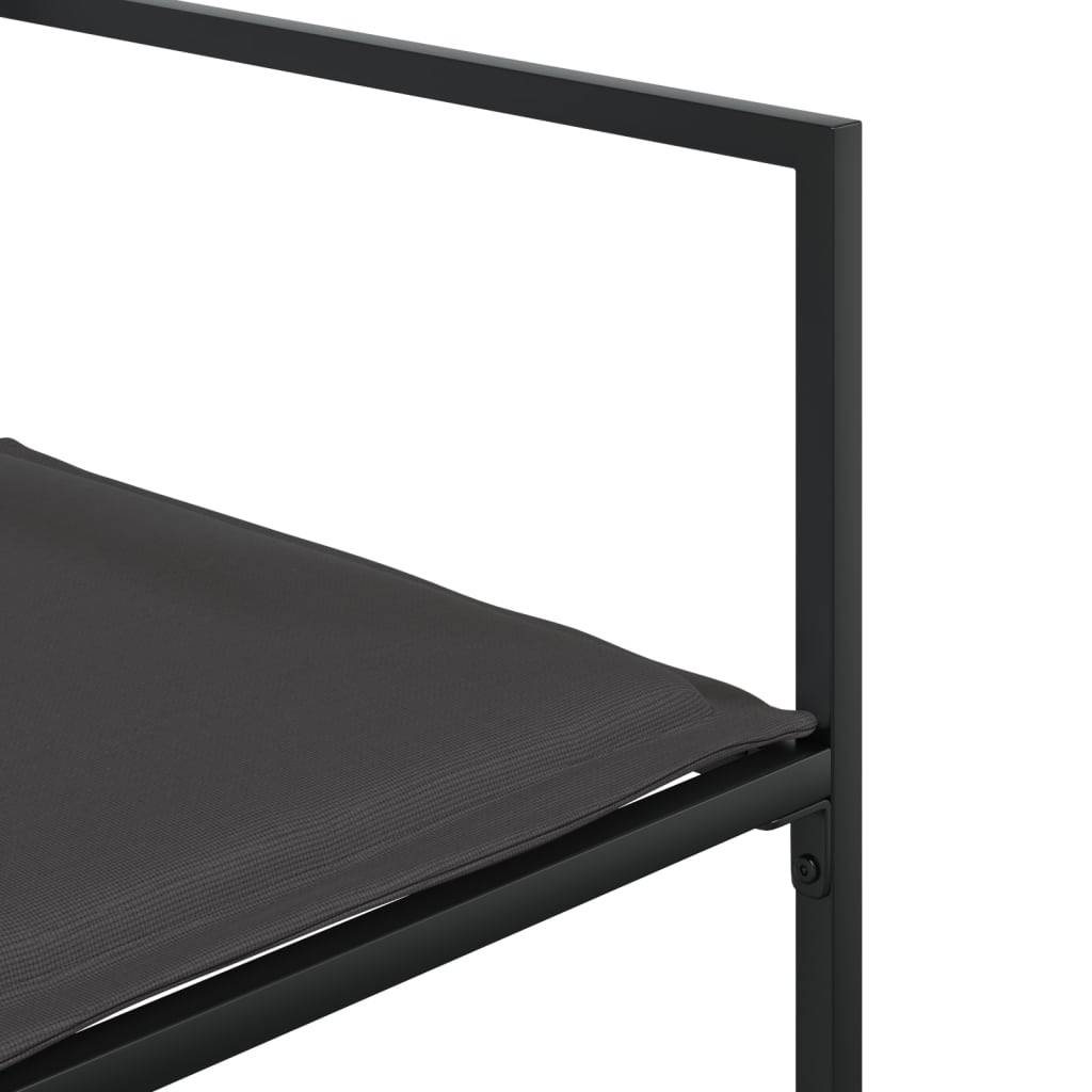 Chaises de jardin avec coussins noir acier et textilène 50,5 x 51 x 81,5 cm (lot de 4) - PANGIVO - Image 9