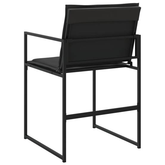 Chaises de jardin avec coussins noir acier et textilène 50,5 x 51 x 81,5 cm (lot de 4) - PANGIVO - Image 7