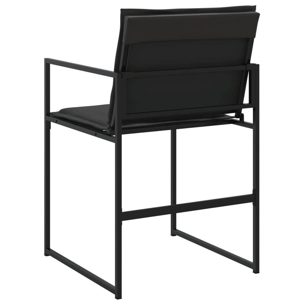 Chaises de jardin avec coussins noir acier et textilène 50,5 x 51 x 81,5 cm (lot de 4) - PANGIVO - Image 7