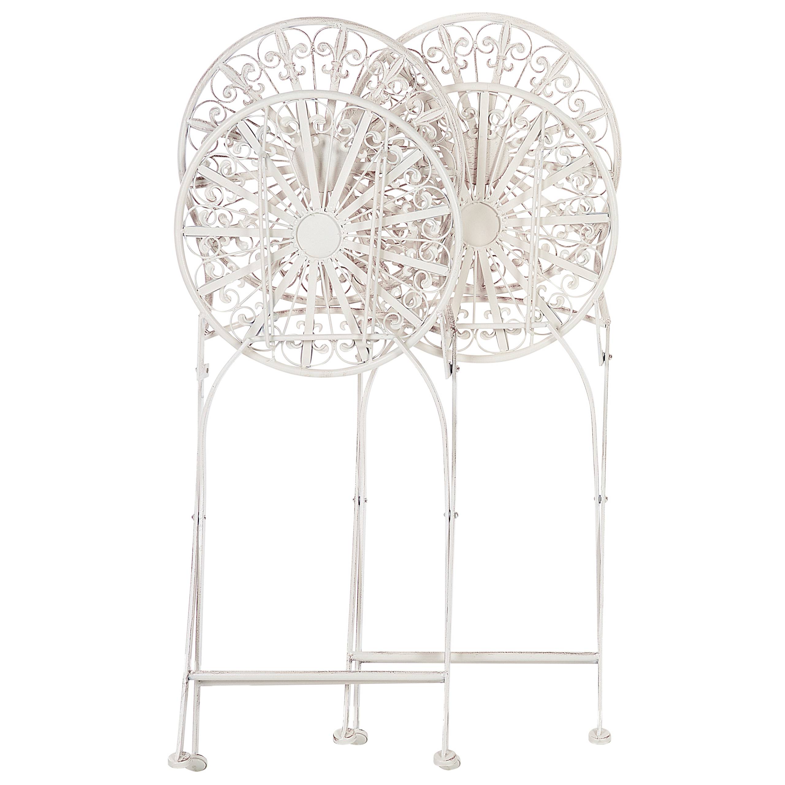 Beliani - Chaise de jardin Métal Blanc SCAFA - Beliani - Imagen 7
