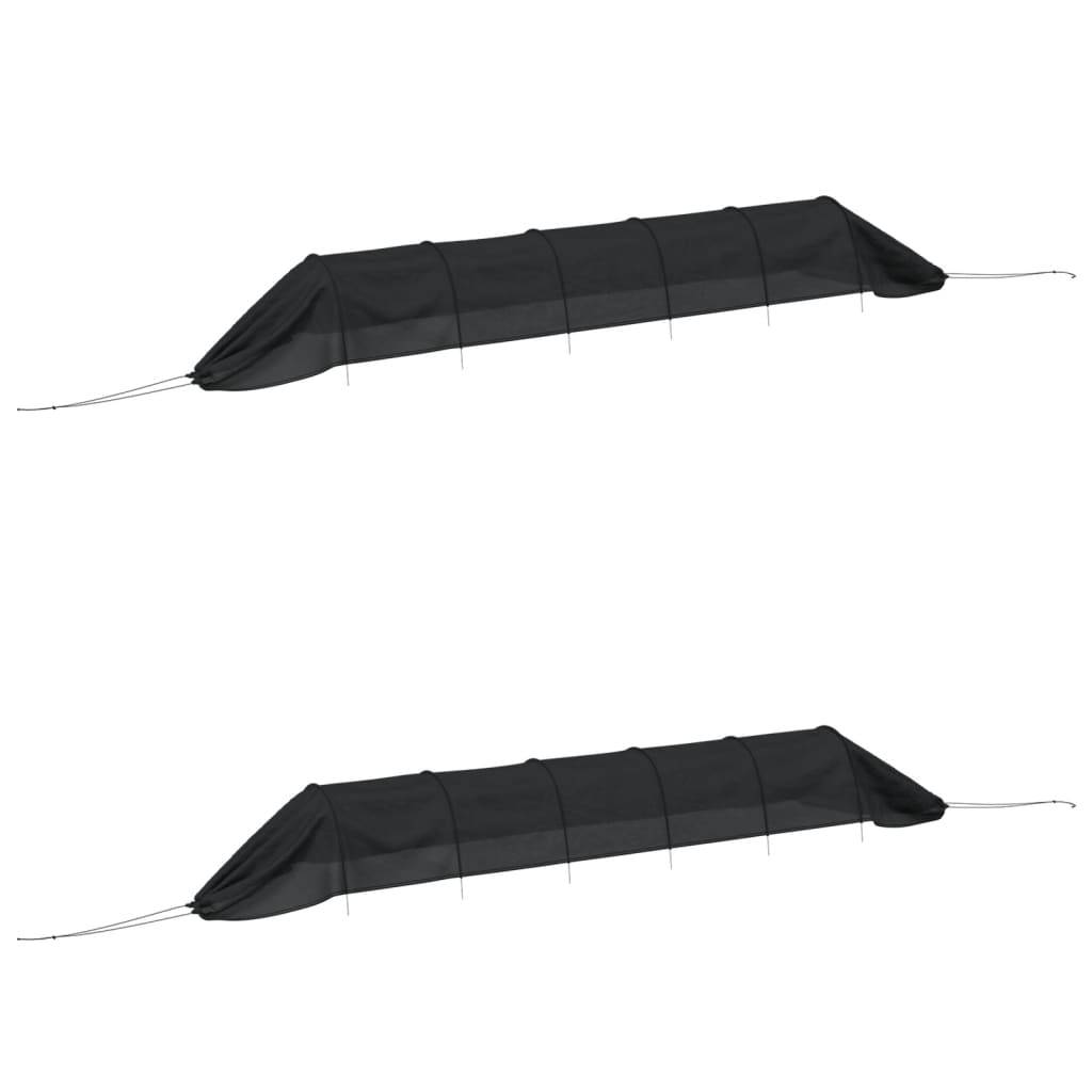 Vidaxl - Tunnels en filet 2 pcs noir acier et polyéthylène vidaXL 3281496 - Image 2