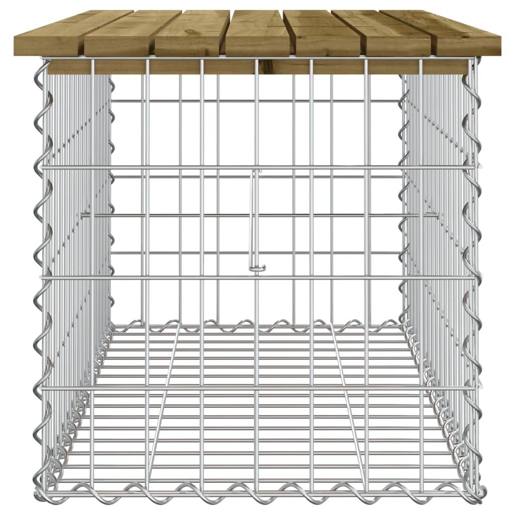 Maison Chic - Banc de jardin - Banc d'extérieur - Banquette design gabion 83x44x42 cm bois de pin imprégné - Imagen 4