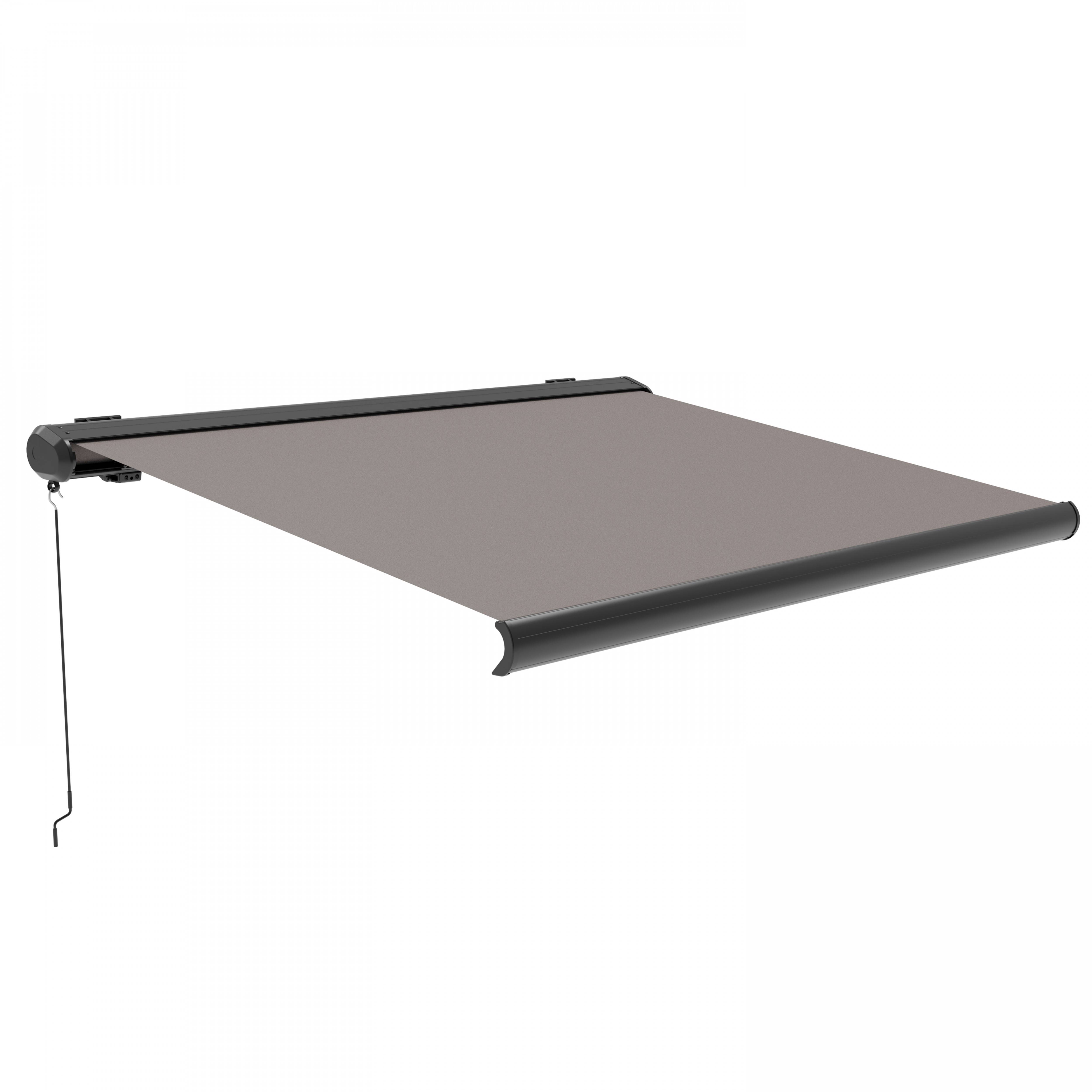 Oviala - Store banne coffre integral 2.5x2m aluminium taupe Capri - Oviala - Imagen 1