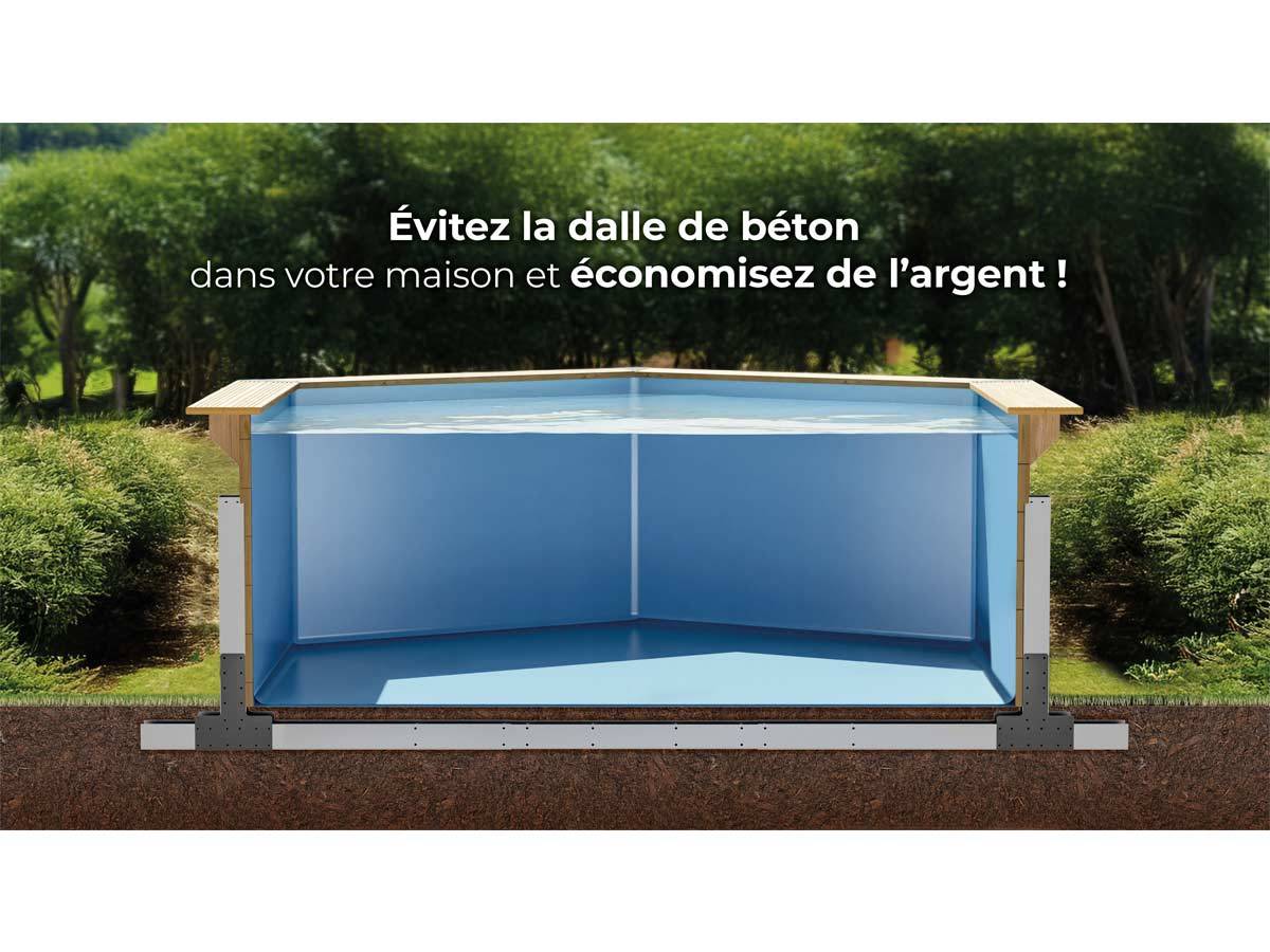 Gré - Piscine bois Evora 6,20 x 4,20 x 1,33 m - Gré - Imagen 10