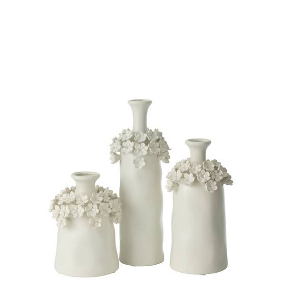 Vase Fleur en Céramique "Yucca" 40cm Blanc - Image 2