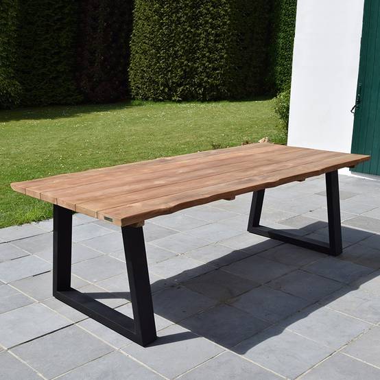 Table en teck massif 240 cm, Mucen - Gecko Jardin - Imagen 1