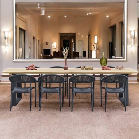 Table en teck massif 240 cm, Mucen - Gecko Jardin - Imagen 3
