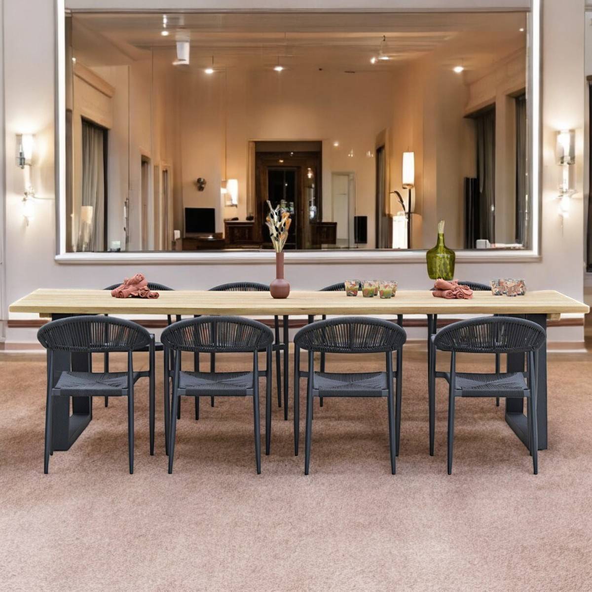 Table en teck massif 240 cm, Mucen - Gecko Jardin - Imagen 3