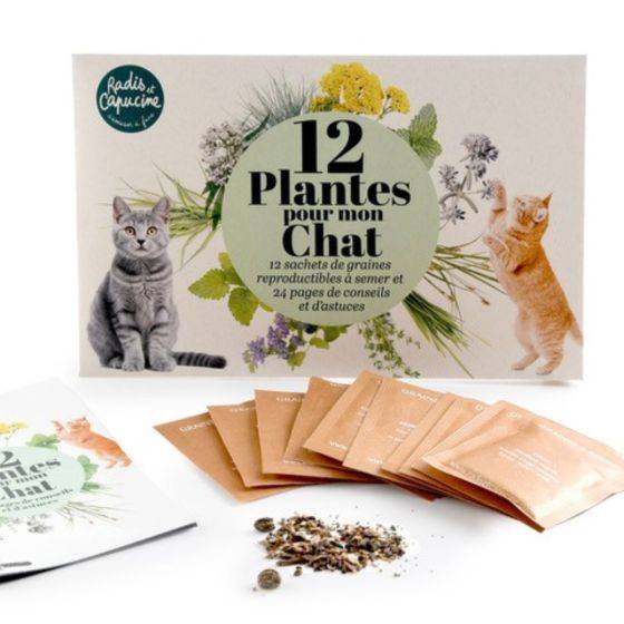 Radis et Capucine - Radis et Capucine - Enveloppe 12 sachets -Jardiner pour mon chat - Imagen 2