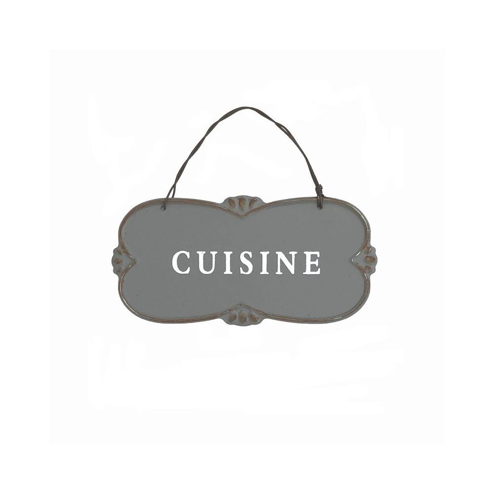 ~ Plaque de porte décorative vintage cuisine fer gris 12x7cm Chemin de campagne - Imagen 1
