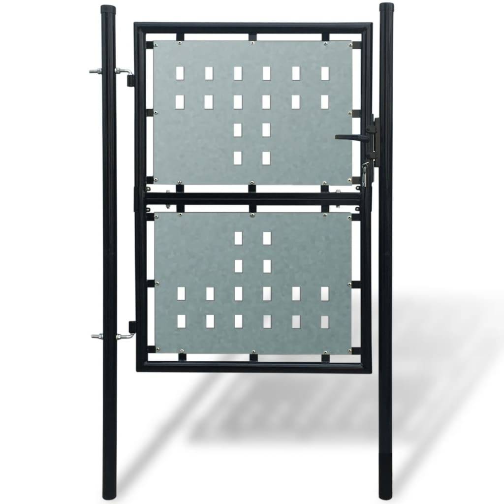 Maison Chic - Portail de jardin simple - Portillon de jardin - Portail de clôture Noir 100x175 cm - MEUBLE PRO - Image 2