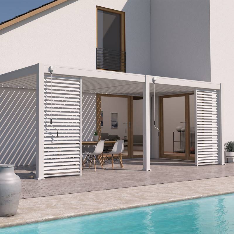 Ombrea - Pergola Bioclimatique Ombréa VS 3x6M adossée - blanc - V2 - Image 4