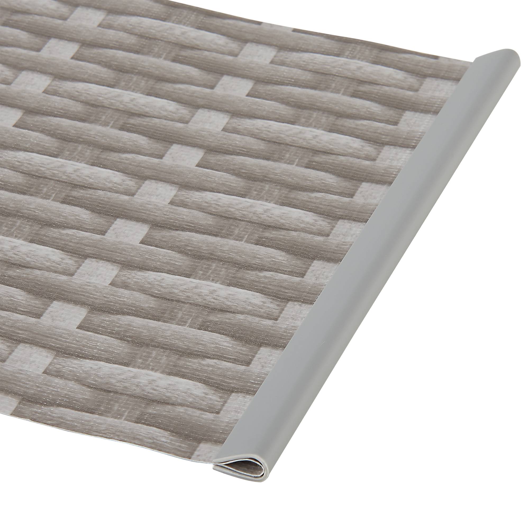 Lot de 4 bandes de brise-vue Jesteburg PVC 140 m x 19 cm 26,6 m² gris avec aspect rotin [en.casa] - Imagen 5